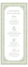Summer Linen Tall Wedding Weekend Itinerary Cards