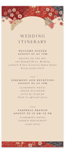 Japanese Textile Tall Wedding Weekend Itinerary Cards