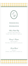 Curved Frame Tall Wedding Weekend Itinerary Cards