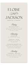 Galleria Tall Wedding Weekend Itinerary Cards