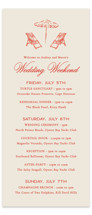 Kitty Hawk Tall Wedding Weekend Itinerary Cards