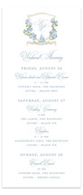 Coastal crest Tall Wedding Weekend Itinerary Cards