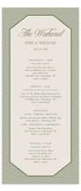 Literary Tall Wedding Weekend Itinerary Cards