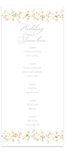 Rosebud Tall Wedding Weekend Itinerary Cards
