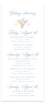 Everlasting Romance Tall Wedding Weekend Itinerary Cards
