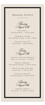 krytharaki Tall Wedding Weekend Itinerary Cards