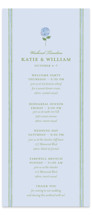 Hydrangea Vines Tall Wedding Weekend Itinerary Cards
