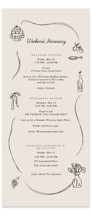 Sketchbook Love Tall Wedding Weekend Itinerary Cards