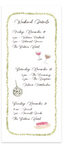Barolo Tall Wedding Weekend Itinerary Cards