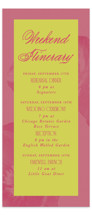 Maximalist Poppies Tall Wedding Weekend Itinerary Cards