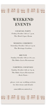 Amari Tall Wedding Weekend Itinerary Cards