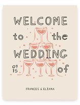 Whimsy Champagne Welcome Signs
