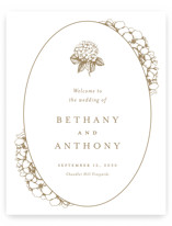 Hydrangea bloom Welcome Signs