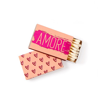 Amore Matchboxes, pack of 8 Matchbooks and Matches