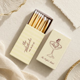 The Perfect Match Coupe Glass Customizable Matchboxes | Set of 50 Matchbooks and Matches