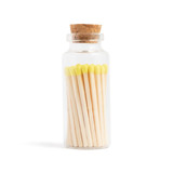 Lemon Yellow Matchsticks in Medium Corked Vial Matchbooks and Matches