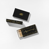 Aquarius Matchboxes, Black and Gold, Pack of 4 Matchbooks and Matches