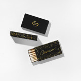 Cancer Matchboxes, Black and Gold, Pack of 4 Matchbooks and Matches