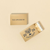 Custom Menorah Hanukkah Matchbox, set of 100 Matchbooks and Matches