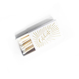 Celebrate Matchbox, Gold on White Matchbooks and Matches