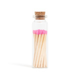 Bubblegum Pink Matchsticks in Small Corked Vial Matchbooks and Matches