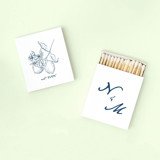 Initials Lemon Matchbox, set of 100 Matchbooks and Matches