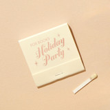 Custom Sparkle Holiday Party Matchbooks, set of 100 Matchbooks and Matches