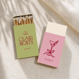 Pink and Green Customizable Matchboxes | Set of 50 Matchbooks and Matches