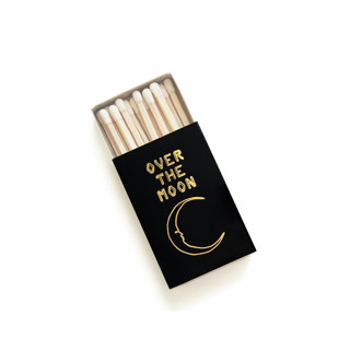 Over the Moon Matchbox, Gold on Black Matchbooks and Matches