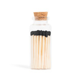 Black Matchsticks in Medium Corked Vial Matchbooks and Matches