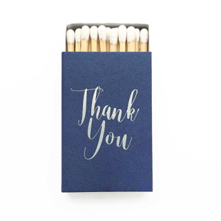 Blue Thank You Matchbox Matchbooks and Matches