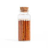 Cinnamon White Matchsticks in Medium Corked Vial Matchbooks and Matches