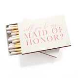 Will You Be My Maid of Honor Matchbox Matchbooks and Matches