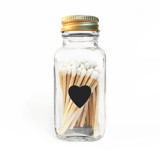 Classic Heart Match Jar Matchbooks and Matches