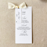 Ivory Wedding Menus with Place Cards | Set Of 10 Menus