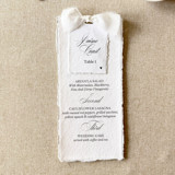 White Bow Menus with Name Cards | Handmade paper | Set Of 10 Menus