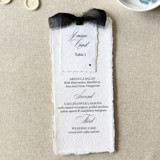 Black and White Menus with Name Cards | Handmade paper | Set Of 10 Menus