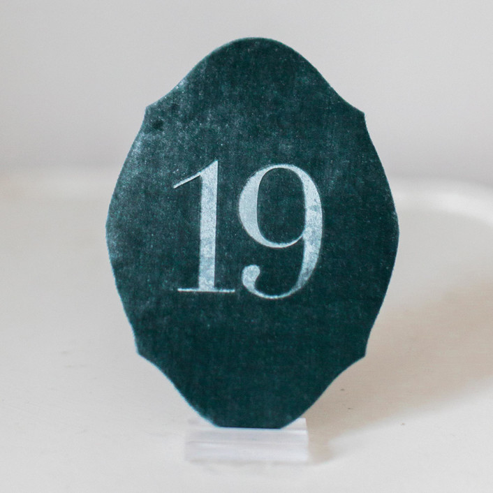 Oval Table Number - Tourmaline Table Numbers by Velvet Raptor | Minted