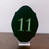 Double Sided Table Number - Oval - Emerald Table Numbers