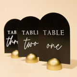 Arched Table Number | Set “1-10” | Black Table Numbers