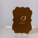 Gold Script Scroll Table Number Table Numbers