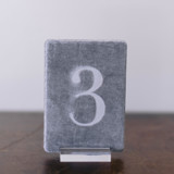 Double Sided Table Number - Small Rectangle - Dove Table Numbers
