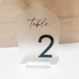 Frosted Acrylic with Black Arch Acrylic Table Number Table Numbers