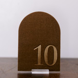Double Sided Table Number - Arch - Gold Table Numbers