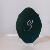 Touramaline Script Oval Table Number Table Numbers
