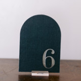 Double Sided Table Number - Arch - Tourmaline Table Numbers
