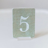 Small Rectangle Table Number - Seagreen Table Numbers