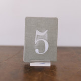Double Sided Table Number - Small Rectangle - Sea Green Table Numbers