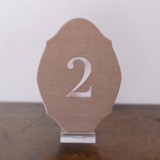 Double Sided Table Number - Oval - Mushroom Table Numbers