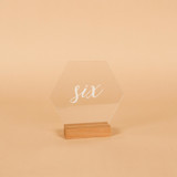 Acrylic Table Number | Set “1-10” | Hexagon Table Numbers